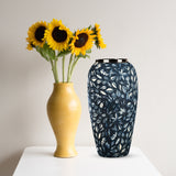 SOGA 35x17cm Blue Large Ceramic Flower Vase Elegant Living Room Home Decor