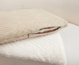 SOGA 2X Beige Chevron Square Cushion Soft Leaning Plush Backrest Throw Seat Pillow