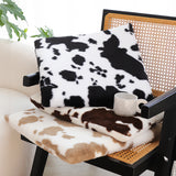 SOGA Black Cow Print Cushion Plush Seat Back Pillow