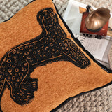 SOGA 2X 45cm Stylish Golden Yellow Black Leopard Pattern Throw Pillow