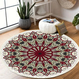 SOGA 120cm Mandala Modern Ethnic Tassel Print Anti-slip Doormat Home Decor