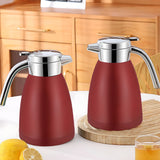 SOGA 2X 1.2L Stainless Steel Water Bottle Insulated Vacuum Flask Coffee Jug Thermal Red