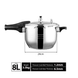 2X 8L Commercial Grade Stainless Steel Pressure Cooker