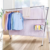 SOGA 2X 1.6m Portable Standing Clothes Drying Rack Foldable Space-Saving Laundry Holder Indoor Outdoor