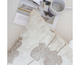 SOGA 45cm Beige Poppy Floral Linen Decorative Pillow