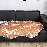 SOGA Two-Seater Orange Horse Print 90x180cm Throw Blanket Sofa Cover