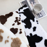 SOGA Black Cow Print Cushion Plush Seat Back Pillow