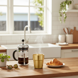 SOGA 260ml Stainless Steel Cups Set of 6 Reusable Durable Gold Drinking Tumblers