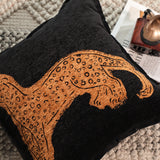 SOGA 2X 45cm Modern Charcoal Gray Leopard Pattern Throw Pillow