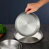 SOGA 14cm Premium Silver Grilling Plate  Durable Heat Resistant Perfect for BBQs and Outdoor Cooking Kitchen Essential