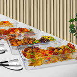 SOGA 100mm Clear Gastronorm GN Pan 1/2 Food Tray Storage Bundle of 4