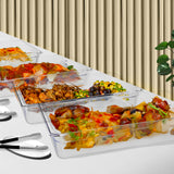 SOGA 200mm Clear Gastronorm GN Pan 1/1 Food Tray Storage Bundle of 2