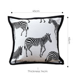 SOGA 2X 45cm Black and White Light  Luxury Zebra Cushion Decorative Square Pillow Living Room