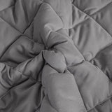 SOGA Grey 153cm Wide Cross-Hatch Mattress Cover Thick Quilted Stretchable Bed Spread Sheet Protector with Pillow Covers