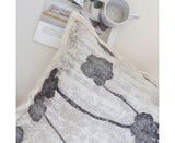 SOGA 45cm Gray Stem Floral Pattern Throw Pillow