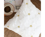 SOGA 45cm Cream Gold Star Textured Celestial Pillow