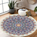 SOGA 120cm Mandala Area Rug for Living Room Lounge Bedroom Anti-slip Doormat Home Decor