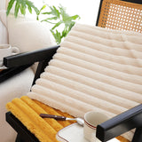 SOGA Cream Corduroy Cushion Soft Plush Backrest Pillow