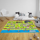 SOGA 120cm Kids Ru g Street Map Play Mat Educational Baby Theme Park Area Rugs