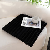 SOGA Black Corduroy Square Cushion Soft Leaning Plush Backrest Throw Seat Pillow