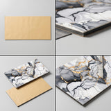 SOGA Peel & Stick Floor and Wall Tiles 30 x 60cm 10 Pack Blue Agate Faux Marble