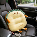 SOGA Smiley Face Toast Bread Cushion Stuffed Car Seat Plush Cartoon Back Support Pillow Home Decor
