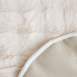 SOGA Three-seater Cream Faux Fur Throw Blanket 90x210cm Polyester
