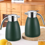 SOGA 2X 1.2L Stainless Steel Water Bottle Insulated Vacuum Flask Water Coffee Jug Thermal Green