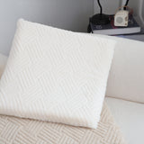 SOGA White Chevron Cushion Soft Plush Backrest Pillow