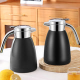 SOGA 2.2L Stainless Steel Water Bottle Insulated Vacuum Flask Coffee Jug Thermal Black