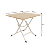 SOGA 2X Wood-Colored Dining Table Portable Square Surface Space Saving Folding Desk Home Decor