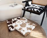 SOGA Brown Cow Print Cushion Plush Seat Back Pillow