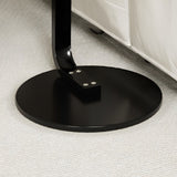 SOGA 2X 50cm Black Marble Mini Side Table Movable Lightweight w/ Black Frame