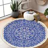 SOGA 120cm Mandala Round Tapestry Indian Area Rug for Living Room Lounge Anti-slip Doormat Home Decor