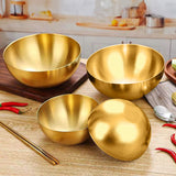 SOGA 20cm Gold Salad Bowl with Model 201 Elegant and Durable Kitchen Essential