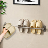 SOGA 2X 69cm Wall-Mounted Slipper Organiser Adhesive Storage Space-Saving Wall Rack