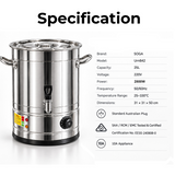 SOGA 25L Stainless Steel URN Commercial Water Boiler 2800W