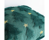 SOGA 45cm Teal Christmas Tree Gold Star Holiday Pillow