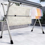 SOGA 2X 1.6m Portable Standing Clothes Drying Rack Foldable Space-Saving Laundry Holder Indoor Outdoor