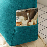 SOGA 100cm Blue Green Triangular Wedge Bed Pillow Headboard Backrest Bedside Tatami Cushion Home Decor