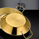 SOGA 29cm Signature Dry Pot And crafted with 201 Material in Gold For Kitchen Essential