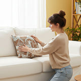 SOGA 2X 50cm Bohemian Camel Brown White Horse Pattern Throw Pillow