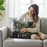 SOGA 50cm Forest Green Crushed Velvet Decorative Throw Pillow