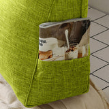 SOGA 2X 100cm Green Triangular Wedge Bed Pillow Headboard Backrest Bedside Tatami Cushion Home Decor