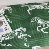 SOGA One-Seater Green Horse Print 90x90cm Throw Blanket Sofa Cover