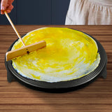 SOGA 33CM Reversible Round Cast Iron Crepes Pan Baking Cookie Pancake Pizza Bakeware