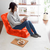 SOGA Floor Recliner Folding Lounge Sofa Futon Couch Folding Chair Cushion Orange x4