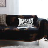 SOGA Black Brown Animal Print Throw Blanket 130x180cm Polyester
