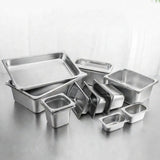 SOGA 2X Gastronorm GN Pan Full Size 1/3 GN Pan 20cm Deep Stainless Steel Tray