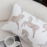 SOGA 2X 35cm White Decorative Horse Pattern Cushion Throw Pillow
